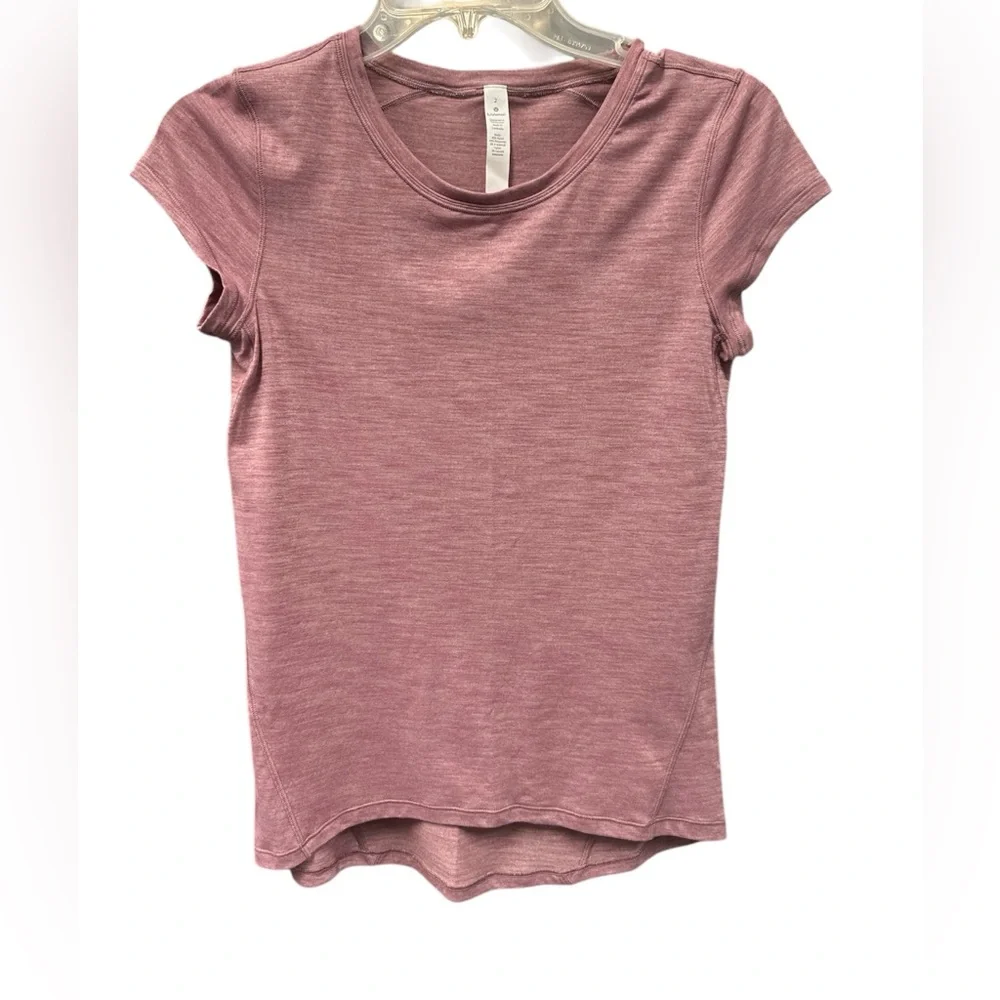 Lululemon Dusty Rose Heather Women's Pink T-Shirt Size 2